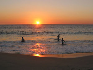photo of beach at sunset